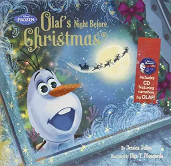 frozen olafs night before christmas book and cd 1st edition disney books ,disney storybook art team