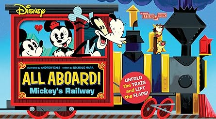disney all aboard mickeya s railway a board book 1st edition nichole mara ,andrew kolb 1419752367,