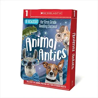 grade 1 e j reader box set animal antics 1st edition scholastic 1338360868, 978-1338360868