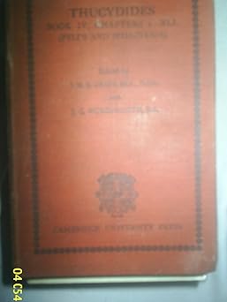 thucydides book iv chapters ia xli 1st edition thucydides ,j h e cress ,j c wordsworth 0521066344,