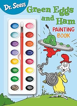 dr seuss green eggs and ham painting book coloring and activity book with paint box 1st edition random house