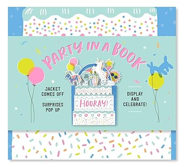 party in a book jacket comes off surprises pop up display and celebrate 1st edition hello lucky 1419737341,