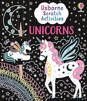 usborne scratch activities unicorns hours of magical unicorn fun await in this scratch book full of