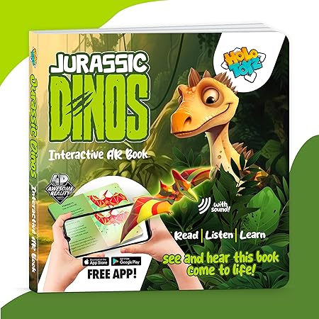 holotoyz jurassic dinosaur augmented reality interactive book for kids fun learning dinosaur books that come