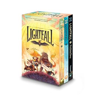 lightfall 3 book box set a graphic novel collection shadow of the bird the dark times the girl and the