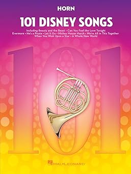 101 disney songs for horn sheet music songbook solo instrumental folio for all levels includes let it go a