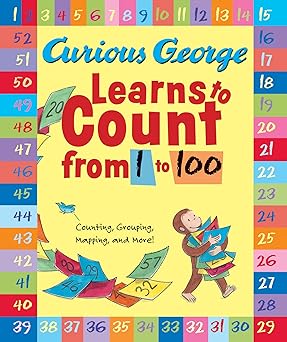 curious george learns to count from 1 to 100 1st edition h a rey 0547138415, 978-0547138411