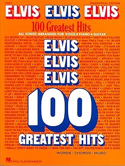 elvis presley 100 greatest hits sheet music piano vocal guitar songbook classic rock and roll music book for