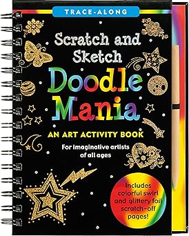 doodle mania scratch and sketch 1st edition peter pauper press 1441317279, 978-1441317278