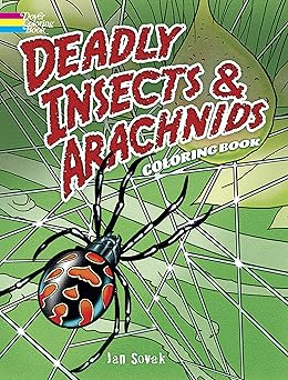 deadly insects and arachnids coloring book 1st edition jan sovak 0486490548, 978-0486490540
