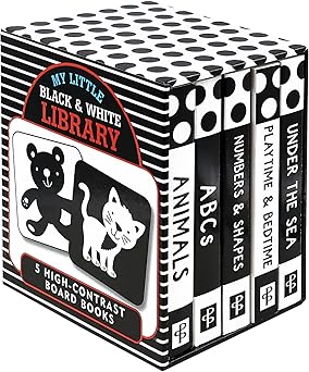 my little black and white board book library set of 5 high contrast board books 1st edition peter pauper