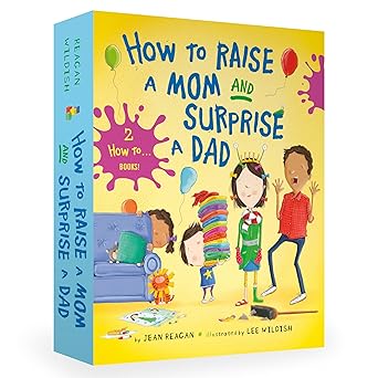 how to raise a mom and surprise a dad board book boxed set 1st edition jean reagan ,lee wildish 0593568885,
