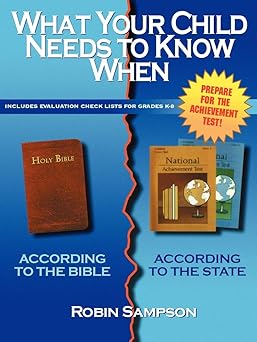 what your child needs to know when according to the bible according to the state with evaluation check lists