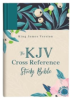 the kjv cross reference study biblea turquoise floral 1st edition christopher d hudson 1643526979,