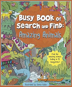busy book of search and find amazing animals an activity book for kids 1st edition sellers publishing ,gema
