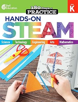 180 days stem/steam for kindergarten practice workbook for classroom and home cool and fun practice created