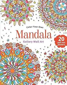 mandala coloring book color your own gallery wall art 1st edition lake press 0655237895, 978-0655237891