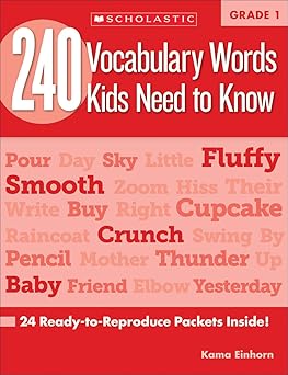 240 vocabulary words kids need to know grade 1 24 ready to reproduce packets that make vocabulary building