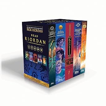 read riordan five book first in series paperback box set 1st edition rick riordan 1368058116, 978-1368058117