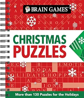 brain games christmas puzzles 120 mixed puzzles for the holidays 1st edition publications international ltd