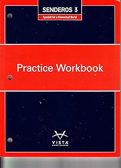 senderos 3 practice workbook 1st edition vista higher learning 1680053086, 978-1680053081