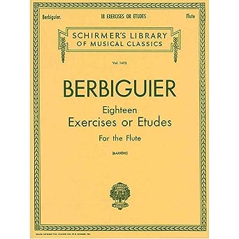 berbiguier eighteen exercises or etudes for flute 1st edition t berbiguier ,georges barrere 0793554047,