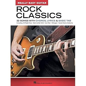 rock classics really easy guitar series 22 songs with chords lyrics and basic tab 1st edition hal leonard