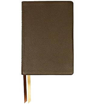 lsb holy bible giant print dark brown premium genuine leather legacy standard bible with 13 point font cross