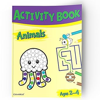 animal activity book for toddlers 45 pages of fun animal coloring and activity book for kids ages 2 4 and