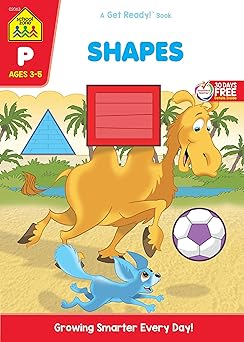 school zone shapes workbook 32 pages preschool kindergarten basic shapes shape names and characteristics