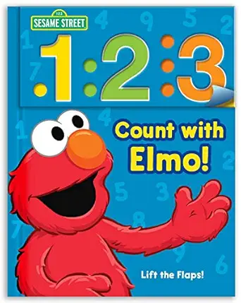 sesame street 1 2 3 count with elmo a look lift and learn book 1st edition sesame street 0794442706,