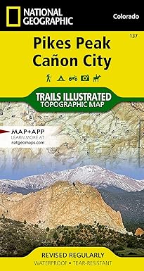 pikes peak caa on city map 1st edition national geographic maps trails illustrated 1566953987, 978-1566953986
