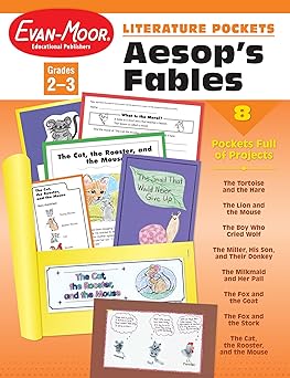 literature pockets aesops fables grades 2 3 1st edition evan moor educational publsihers 1557998744,