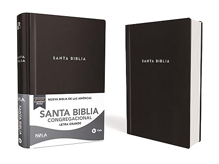 nbla santa biblia congregacional tapa dura negro comfort print 1st edition nbla nueva biblia de las ama c
