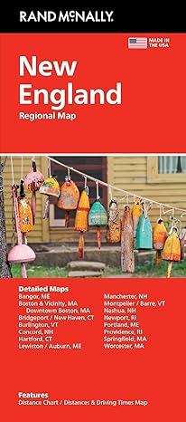 rand mcnally easy to read new england regional map new 1st edition rand mcnally 0528029029, 978-0528029028