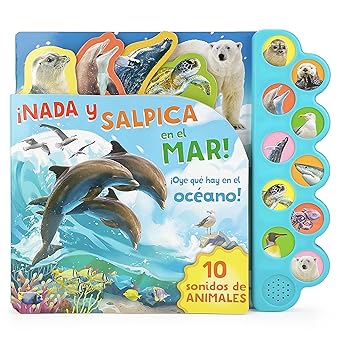 a nada y salpica en el mar / swim splash in the sea childrens sound board book ages 2 7 1st edition parragon
