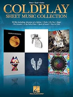 coldplay sheet music collection a piano vocal guitar songbook 32 popular hits including viva la vida yellow