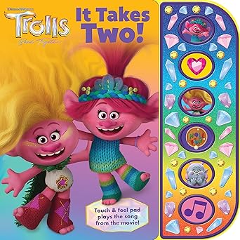 dreamworks trolls band together it takes two 6 button interactive sparkle sound book pi kids 1st edition pi