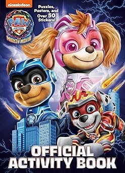paw patrol the mighty movie official activity book 1st edition golden books 0593305523, 978-0593305522