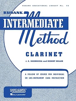 rubank intermediate method clarinet clarinet sheet music and study book for students and teachers scale