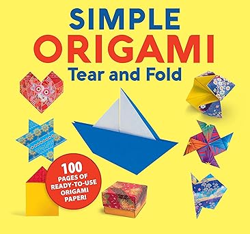 simple origami tear and fold easy origami projects for beginners of all ages 100 pages of origami paper step