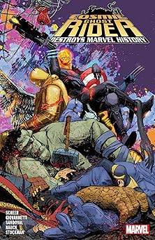 cosmic ghost rider destroys marvel history 1st edition paul scheer ,nick giovannetti ,gerardo sandoval ,todd