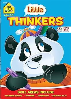 school zone little thinkers preschool workbook 64 pages pre k compare and contrast critical thinking problem