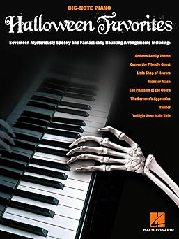 halloween favorites a big note piano songbook 17 spooky and haunting music themes for beginners and advanced