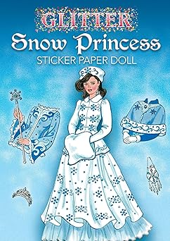 glitter snow princess sticker paper doll 1st edition eileen rudisill miller 0486471381, 978-0486471389