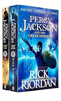 percy jackson and the greek gods and percy jackson and the greek heroes by rick riordan 2 books collection
