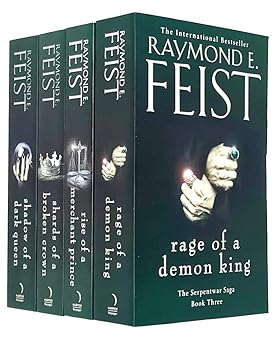 raymond e feist the serpentwar saga 4 books complete collection set shadow of a dark queen rise of a merchant