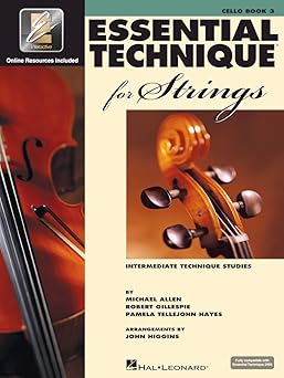 essential technique for strings with eei cello intermediate cello method book online audio and interactive