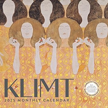 klimt calendar 2025 12a x 24a art nouveau wall calendar 12 month gustav klimt marble city press modern art