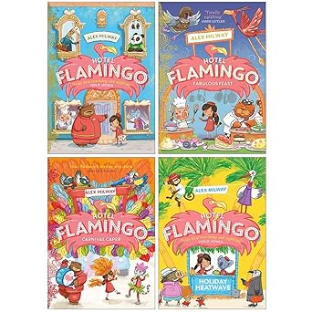 hotel flamingo series 4 books collection set by alex milway 1st edition alex milway ,hotel flamingo by alex